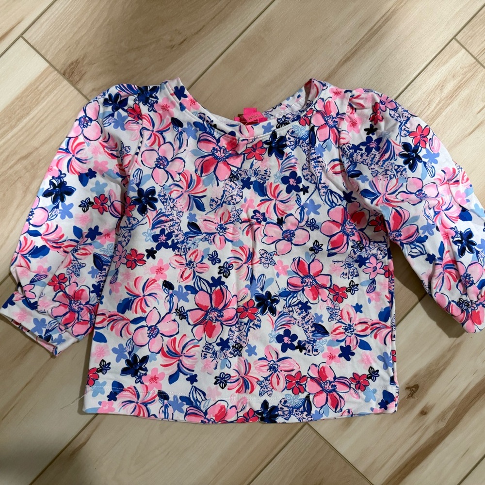 Lilly Pulitzer Pink and Blue Floral Top